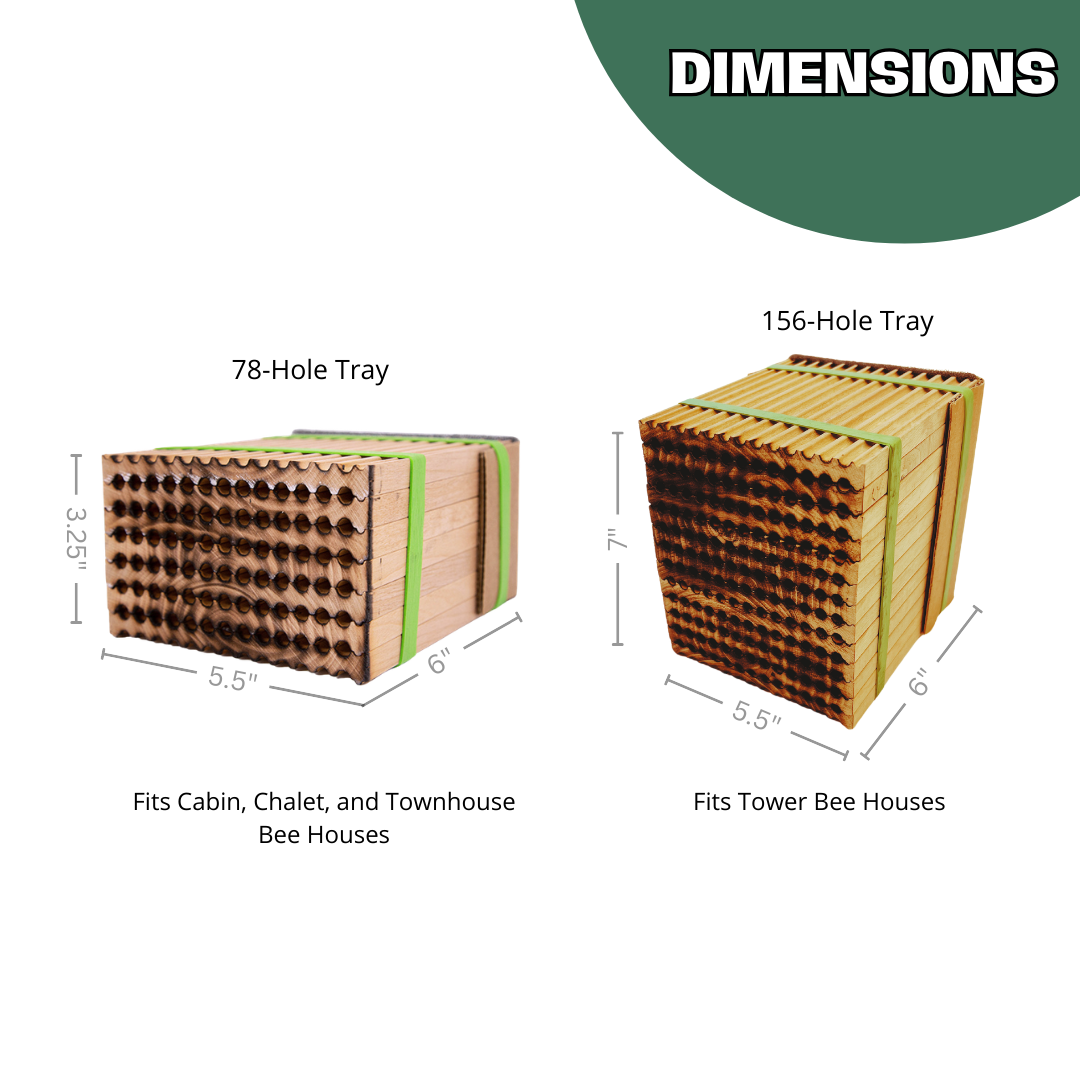 Reusable Wood Trays for Leafcutter Bees