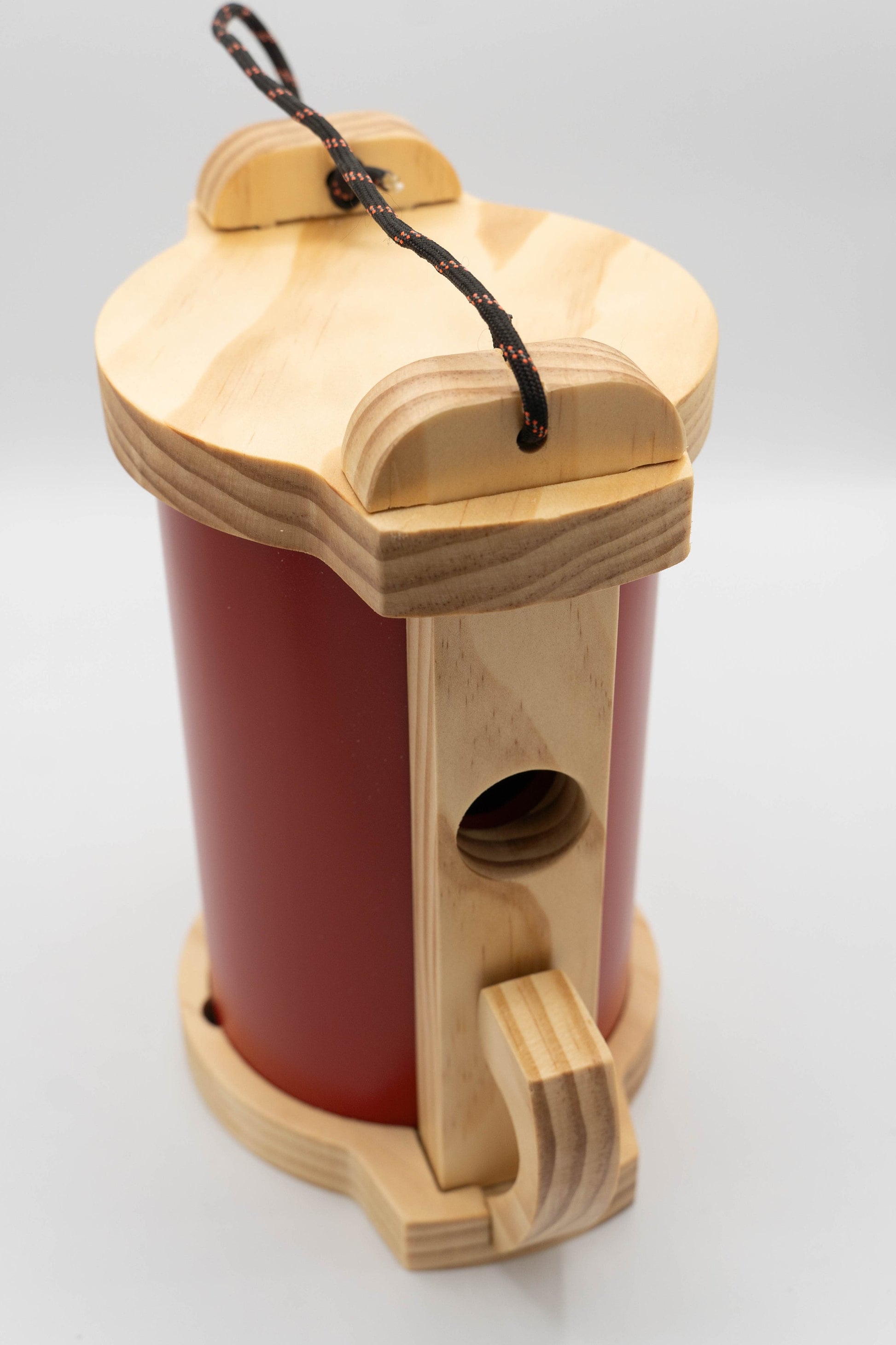 Charming Wren Birdhouse: 'The Mug' – Handcrafted Wood and Upcycled PVC, Featuring Effortless Cleanout