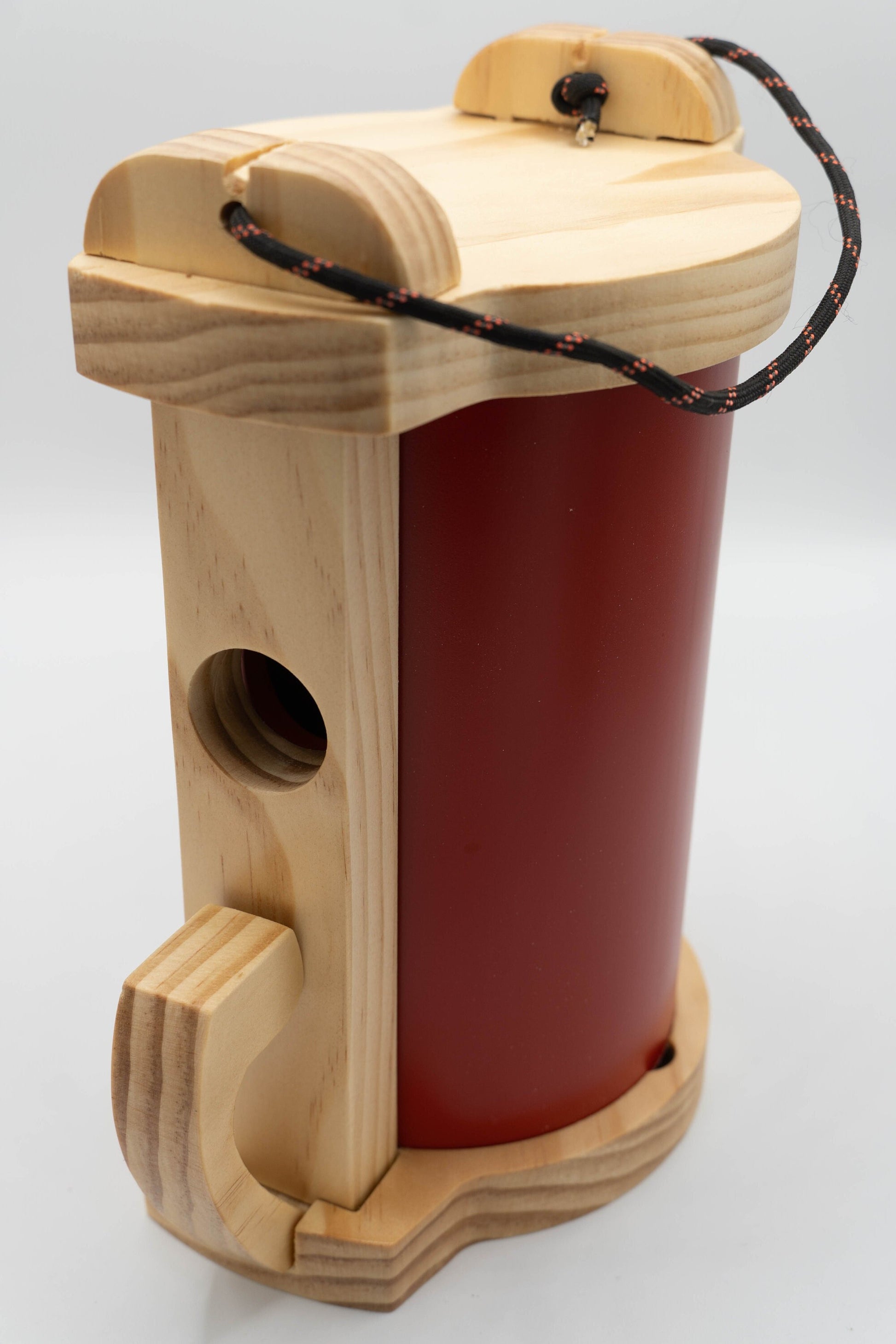 Charming Wren Birdhouse: 'The Mug' – Handcrafted Wood and Upcycled PVC, Featuring Effortless Cleanout